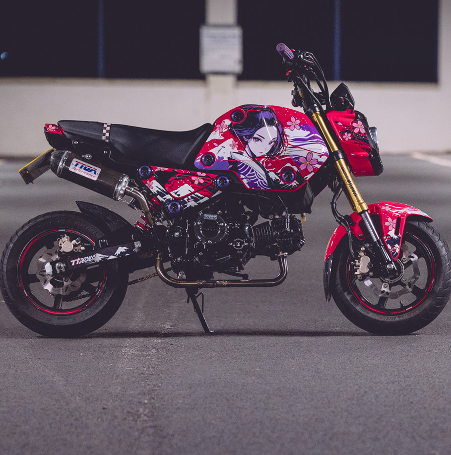 Grom 2021-2024 Geisha (Red) Theme – SEVENTY SEVEN DECALS LLC