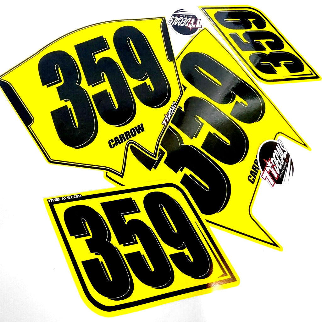 R6 2008-2016 Race Numberplate Set – SEVENTY SEVEN DECALS LLC