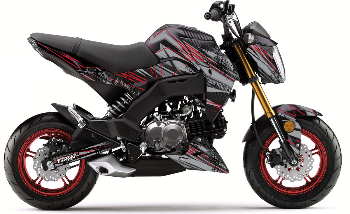 Z125 2017-2026 Artforce (Black/Red) Theme – SEVENTY SEVEN DECALS LLC