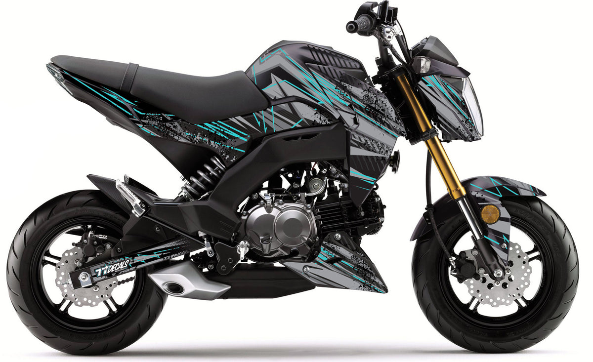 Z125 2017-2026 Artforce (Black/Teal) – SEVENTY SEVEN DECALS LLC
