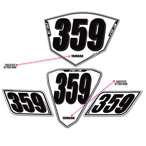 R3 2015-2018 Race Numberplate Set