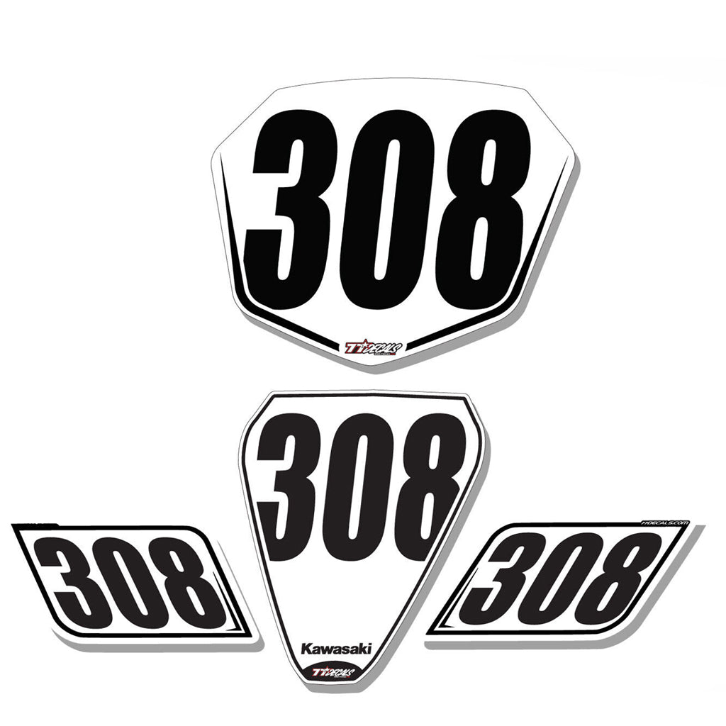 77DECALS ZX10R Numberplate Raceplates Decal Kit - 2011-2015 Kawasaki ZX10 (Multicolor)